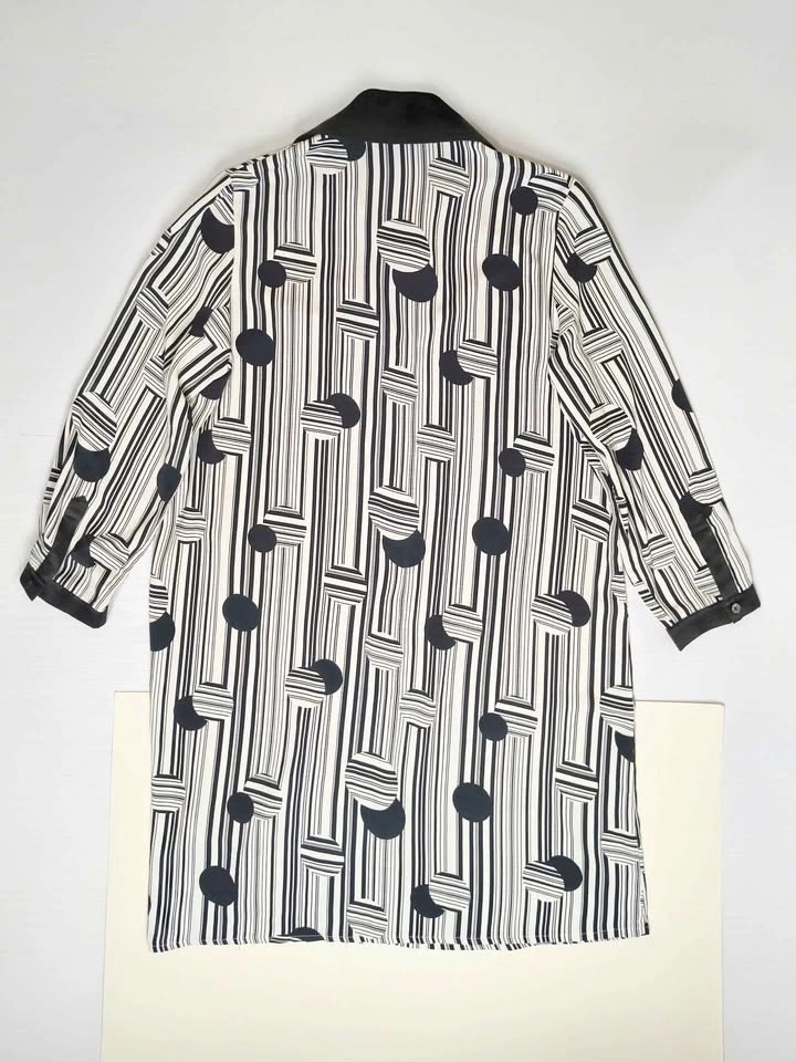 Size XL Geometric Polka Dot Tunic Shirt - photo 3
