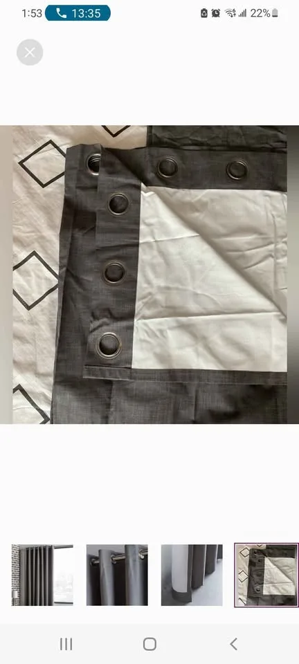 Bouclair Blackout Curtains Gray 52"x84" - 2 Panels image indicator(2)