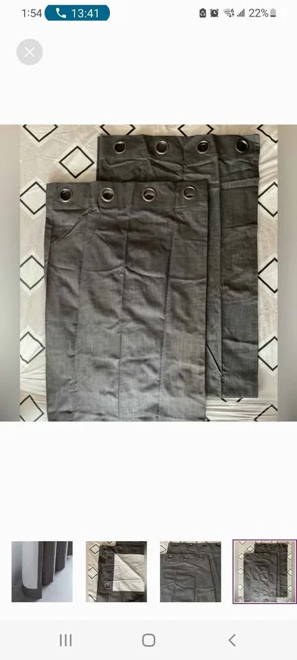 Bouclair Blackout Curtains Gray 52"x84" - 2 Panels image indicator(4)