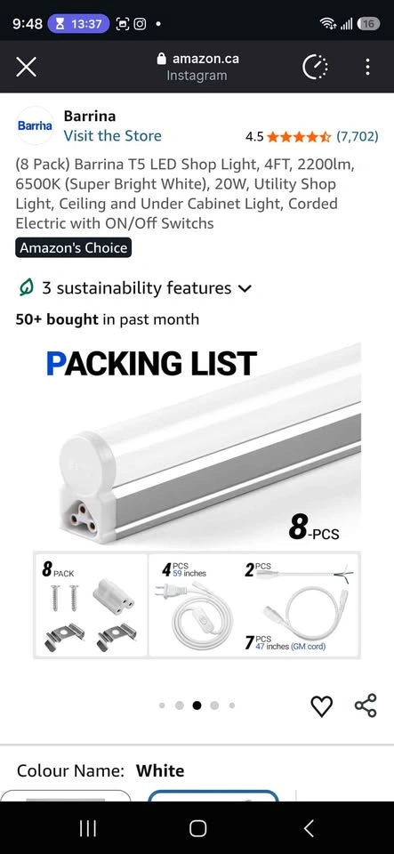 Barrina T5 LED Shop Light 4FT 8-Pack - photo 5