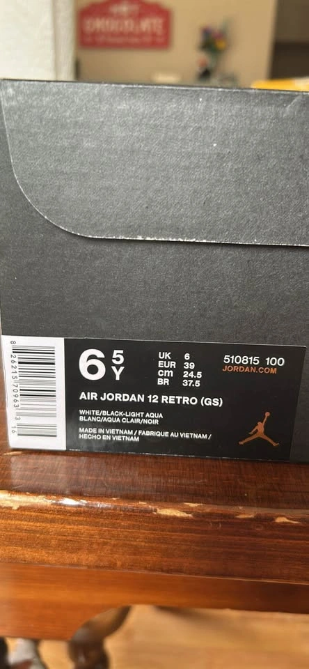 Jordan 12 GS - Aqua and White - photo 2