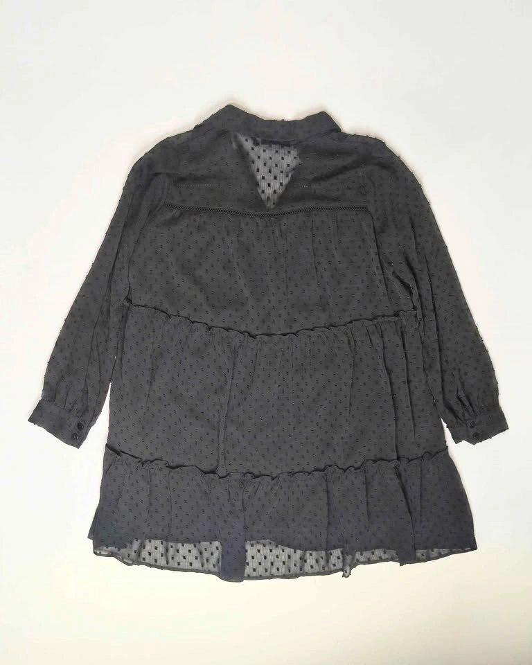 Zara Swiss Dot Tiered Shirt Dress - photo 5