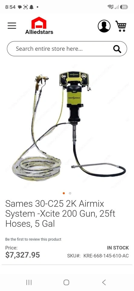 Sames Kremlin 30C25 Airmix Pump System Kit with Xcite Gun - photo 2