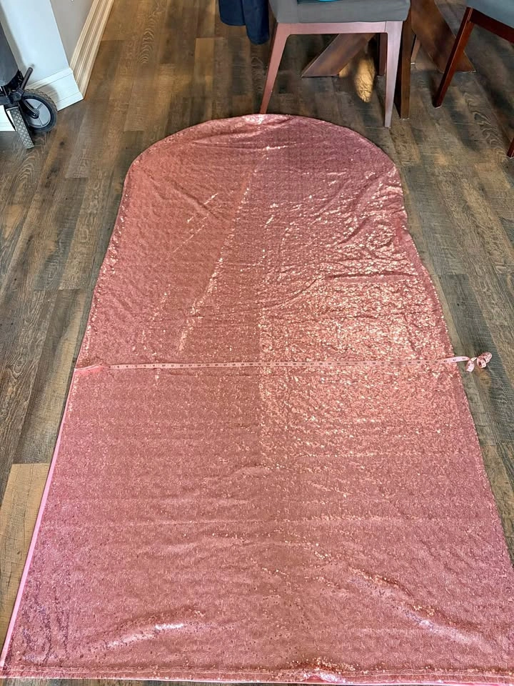 Rose Gold Sequin Arch Backdrop Cover 7.2 ft