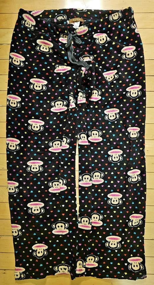 Paul Frank Julius the Monkey Plush Fleece Pajama Pants - Small