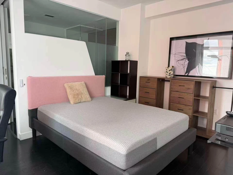 Queen Bed Frame +Upholstered Headboard