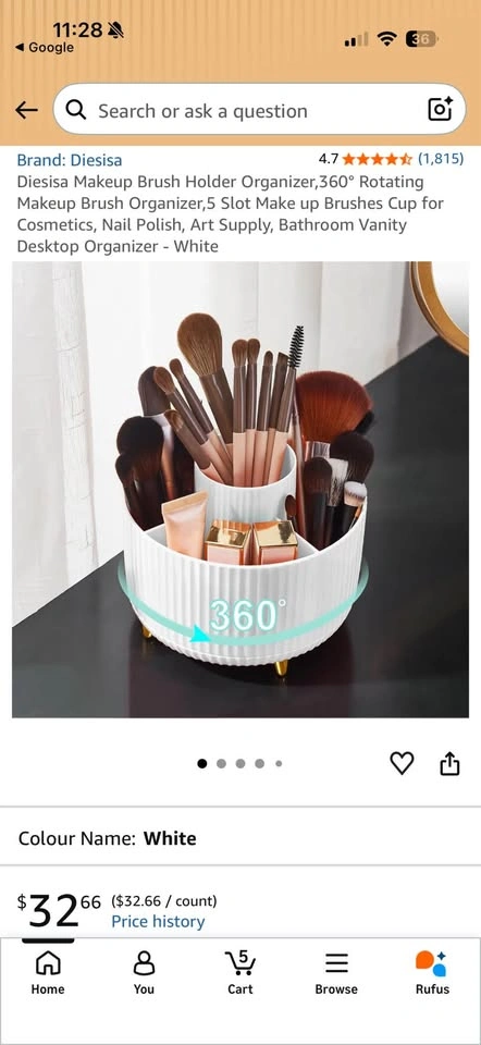 360° Rotating Makeup/ Bathroom Organizer - photo 2