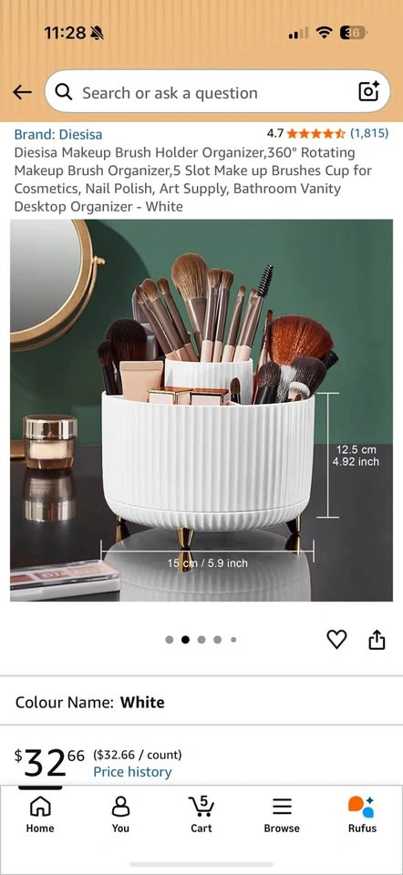 360° Rotating Makeup/ Bathroom Organizer - photo 3