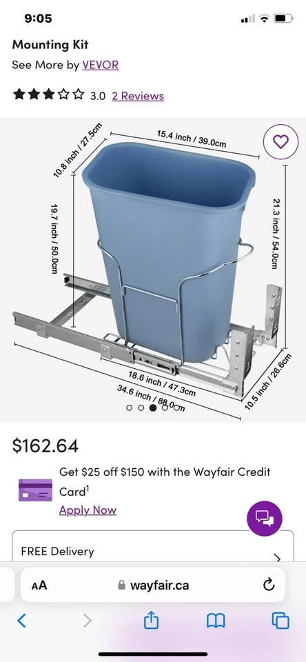 Pull Out Trash Can 35L - photo 5