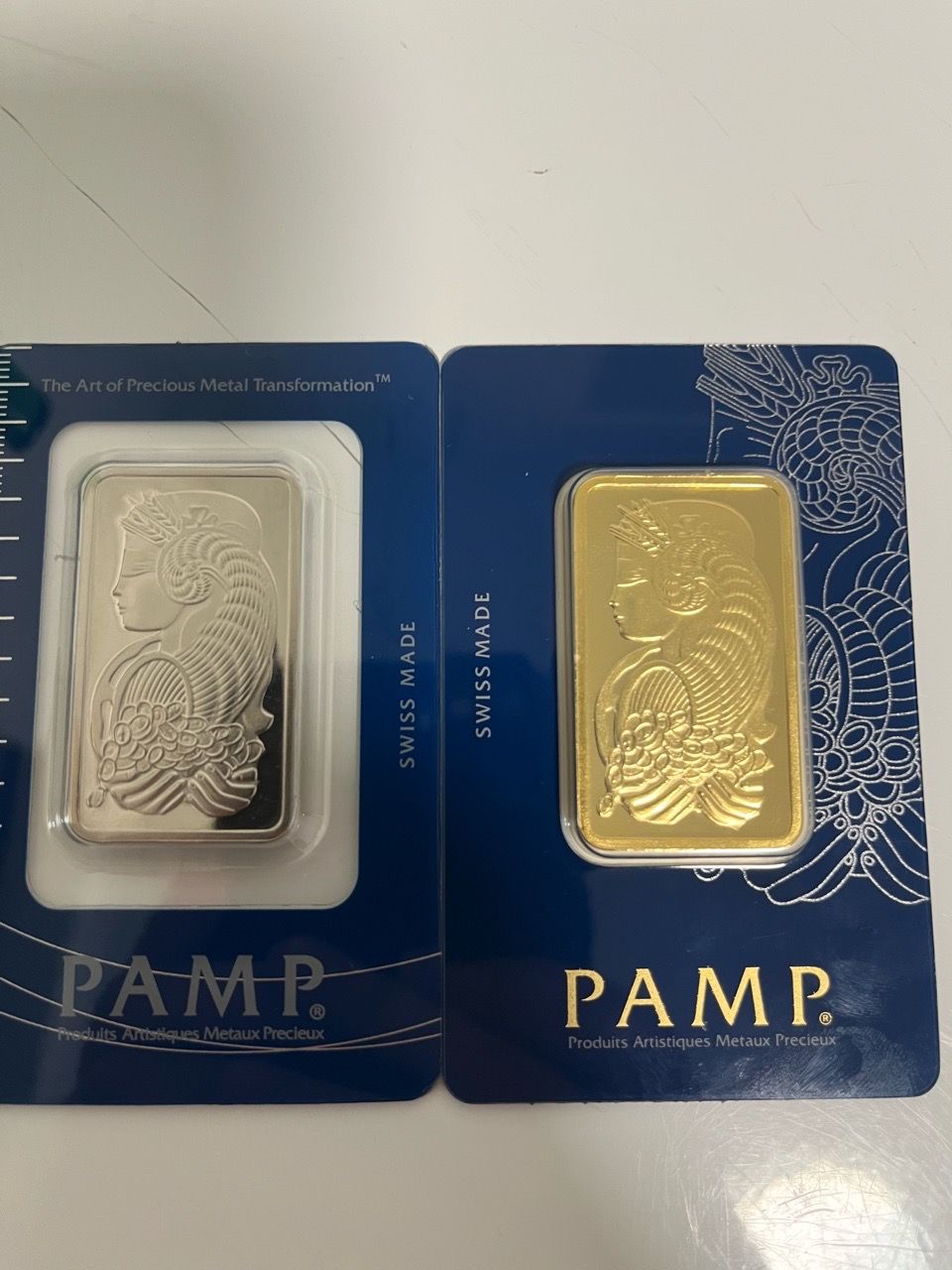 PAMP Suisse 1oz Gold & Platinum Bar Set - photo 2