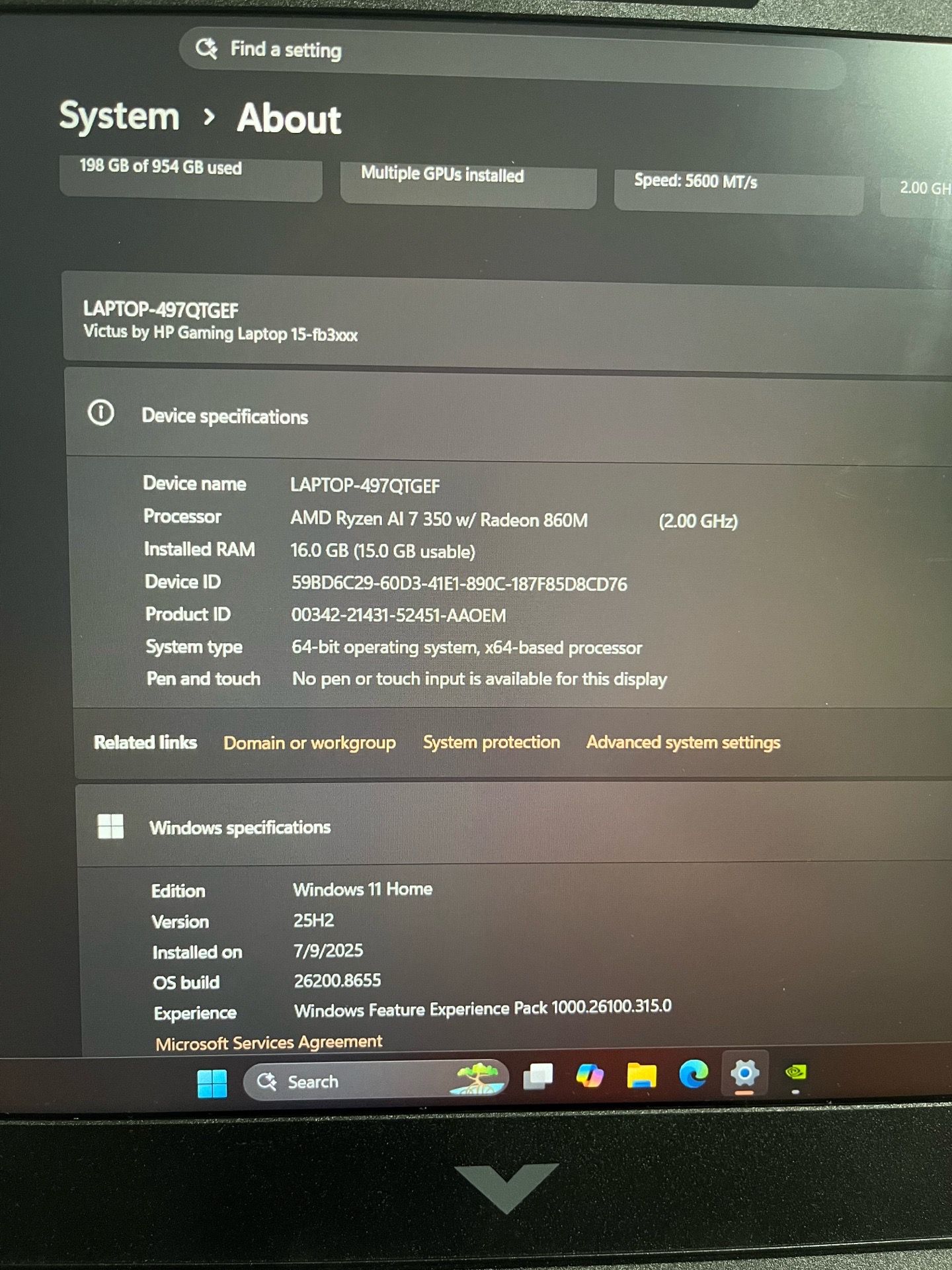 Victus Gaming Laptop RTX 5060 AMD Ryzen 7 - photo 3