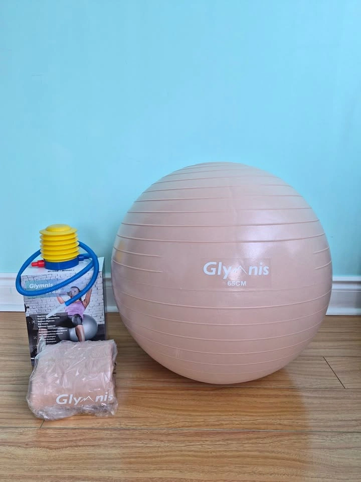 Glymnis Exercise Ball Yoga Ball Anti-Burst - Rose Gold 58-65cm