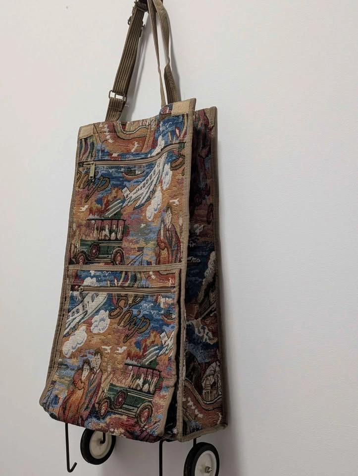 Jade Tapestry Rolling Shopping Bag - photo 5