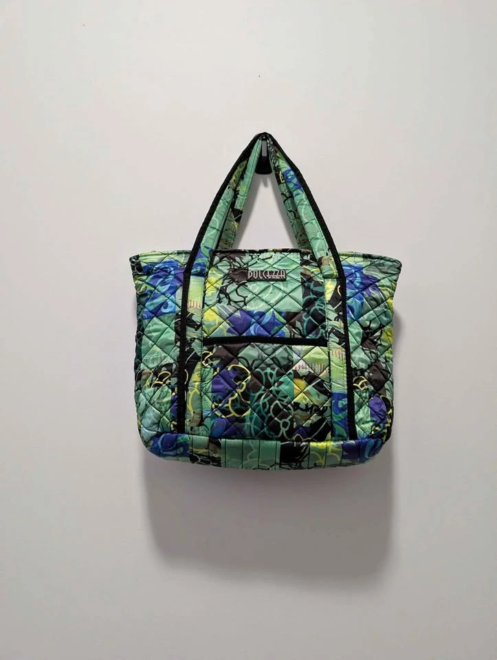 Dolcezza Quilted Abstract Print Tote Bag