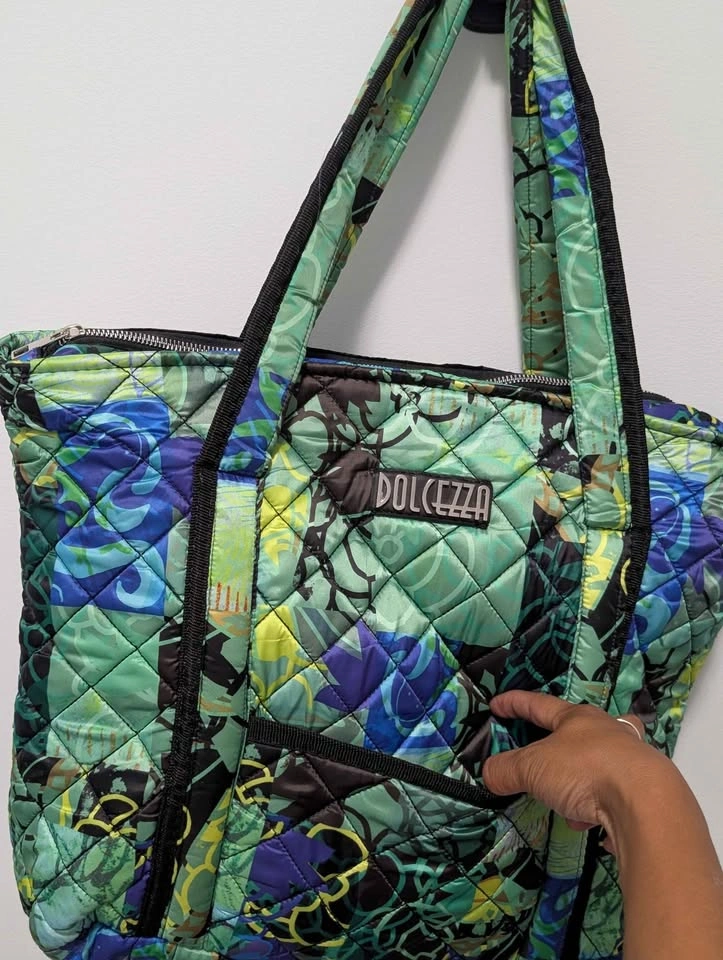 Dolcezza Quilted Abstract Print Tote Bag - photo 3