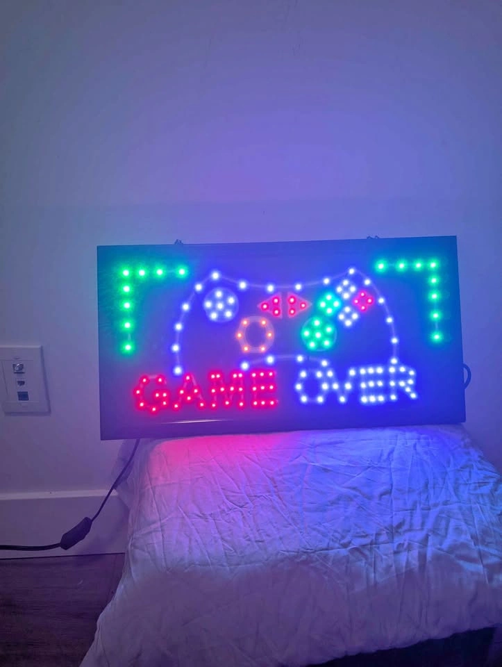 LED Game Over Controller Sign
