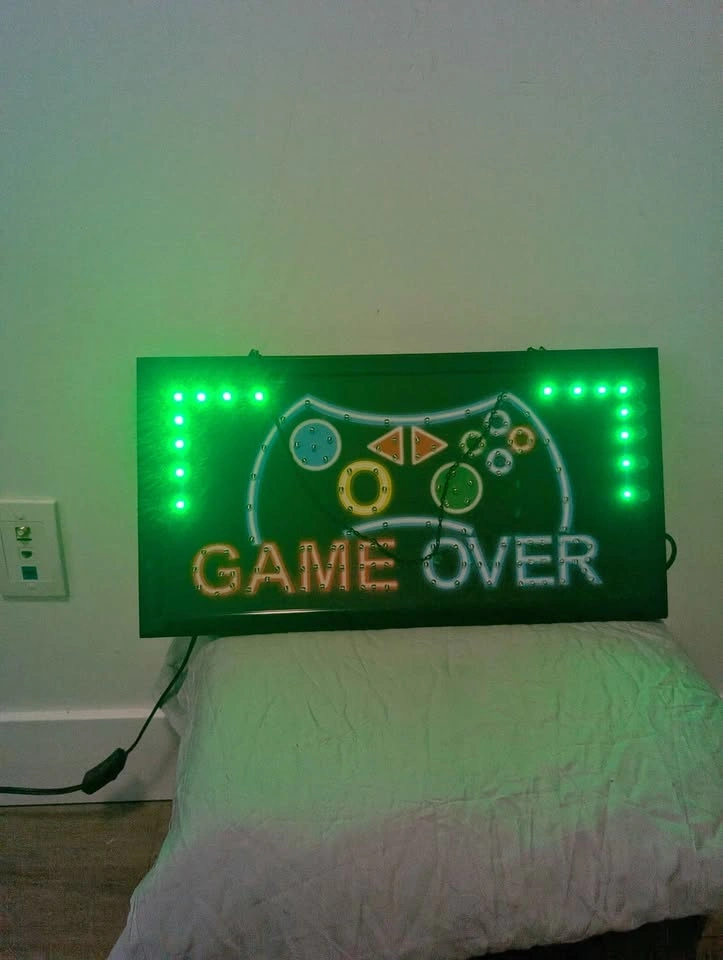 LED Game Over Controller Sign - photo 4