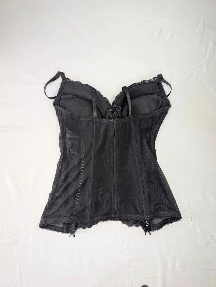 Black Lace Corset Bustier Top - photo 3