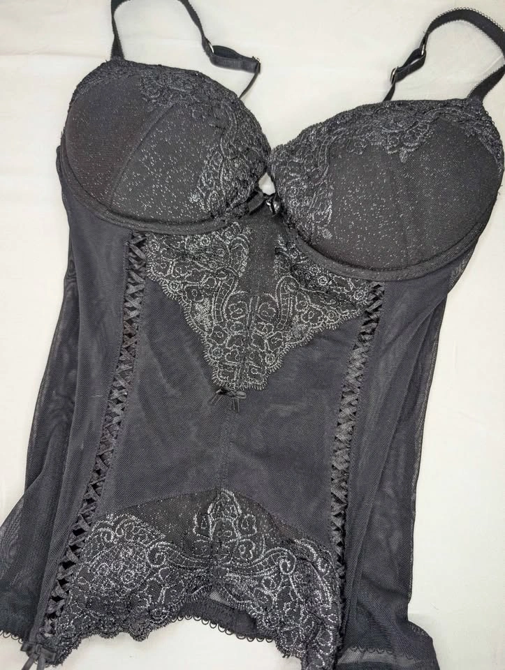 Black Lace Corset Bustier Top - photo 4