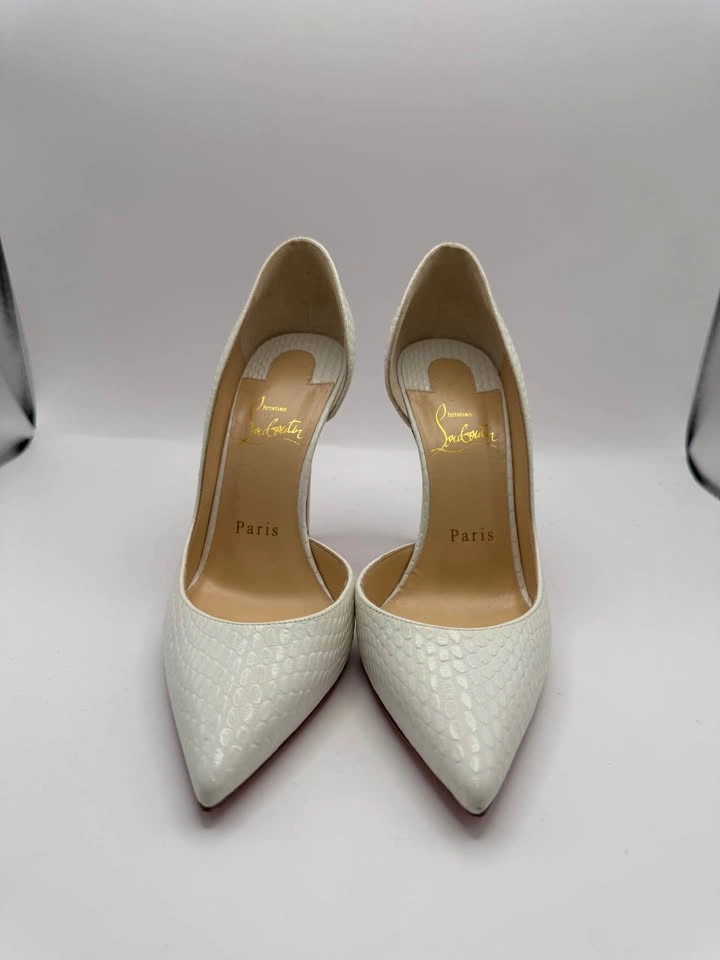 Christian Louboutin Iriza White Python-Embossed Pumps - photo 2