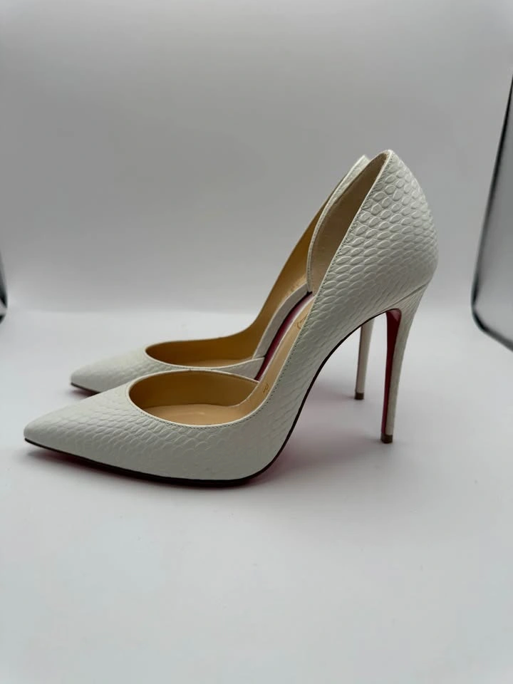 Christian Louboutin Iriza White Python-Embossed Pumps - photo 3