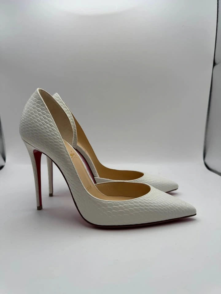 Christian Louboutin Iriza White Python-Embossed Pumps - photo 5