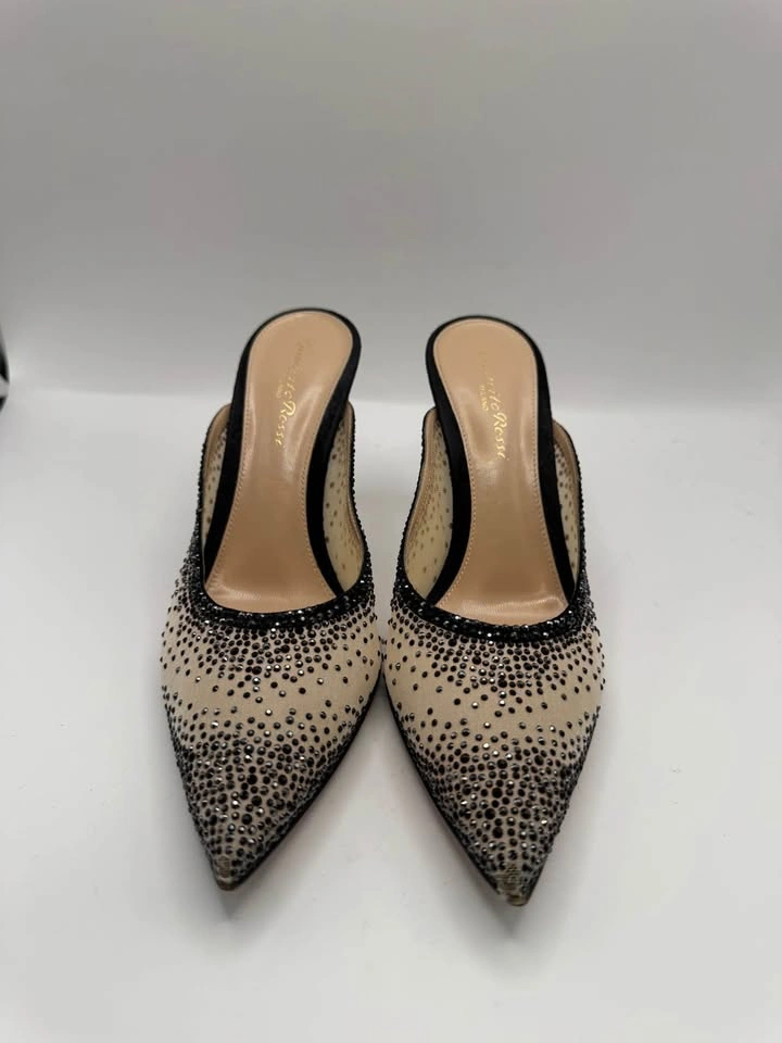 Gianvito Rossi Crystal Mesh Mules - photo 3