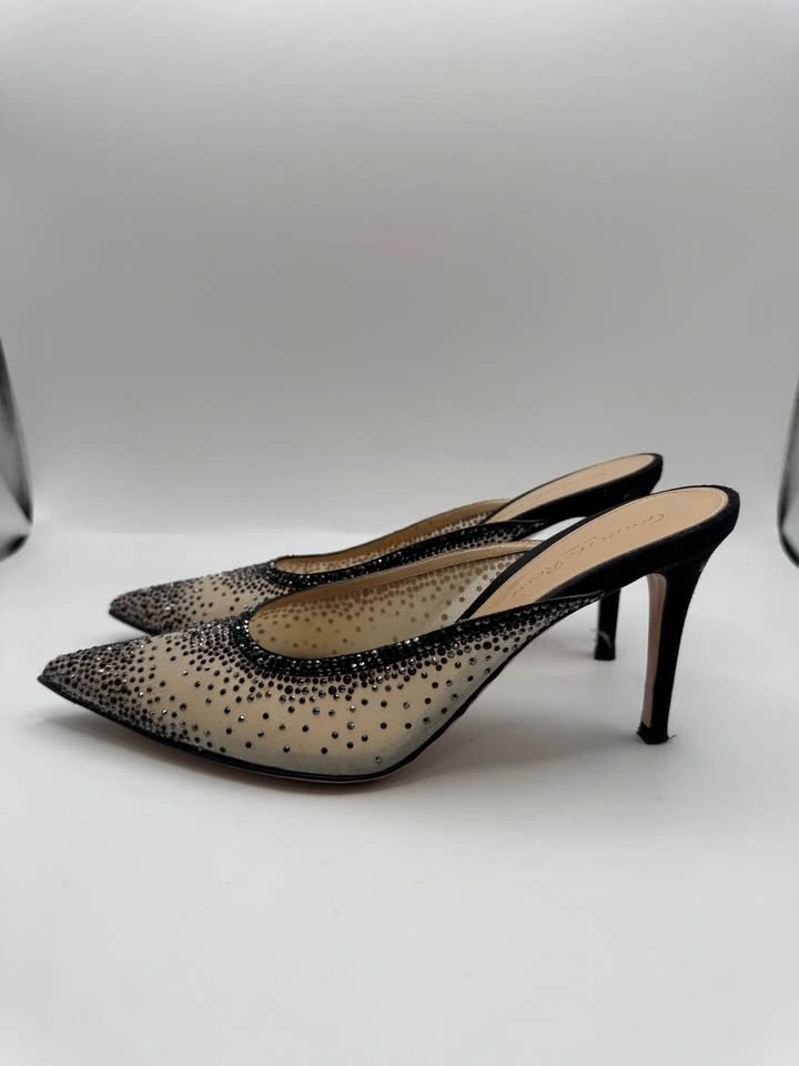 Gianvito Rossi Crystal Mesh Mules - photo 4