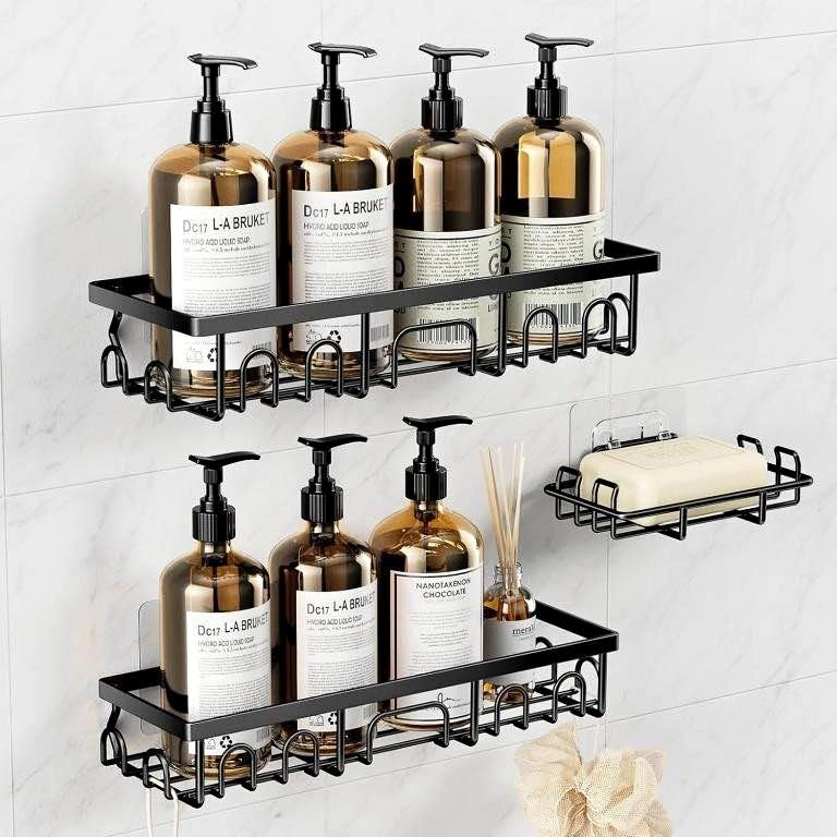 3-Piece Adhesive Shower Caddy Set