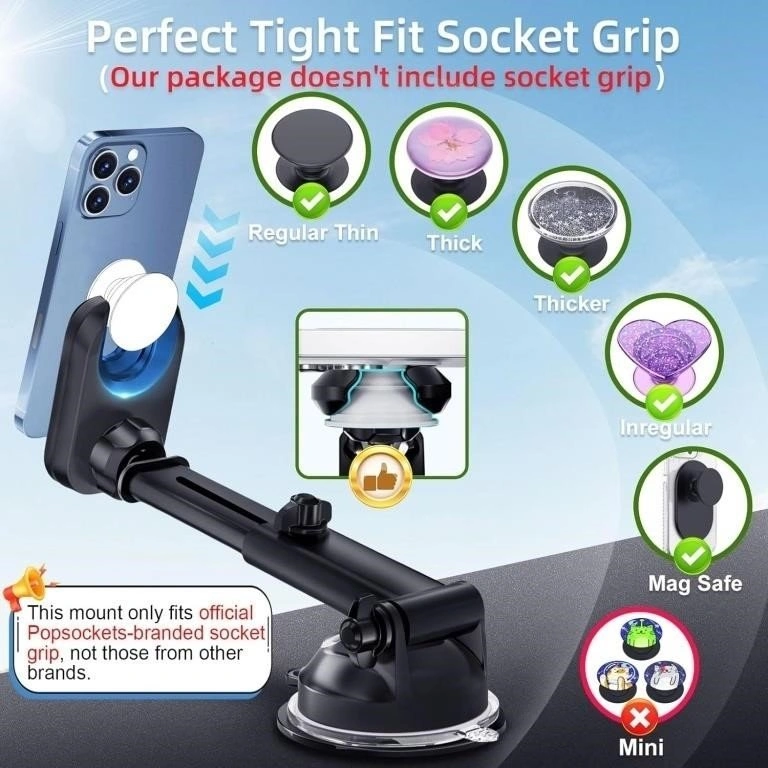 Car Dashboard Phone Mount for Pop Socket - New! - photo 2