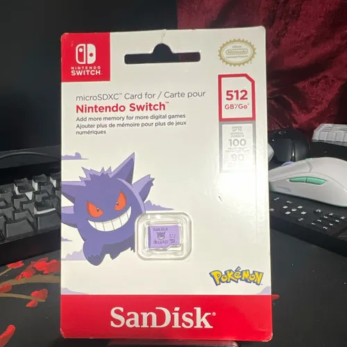 SanDisk 512GB microSDXC UHS U3 for Nintendo Switch, Purple Genga