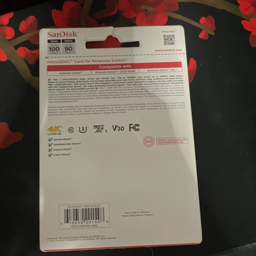 SanDisk 128GB microSDXC UHS U3 for Nintendo Switch, Red Mario Ka - photo 2