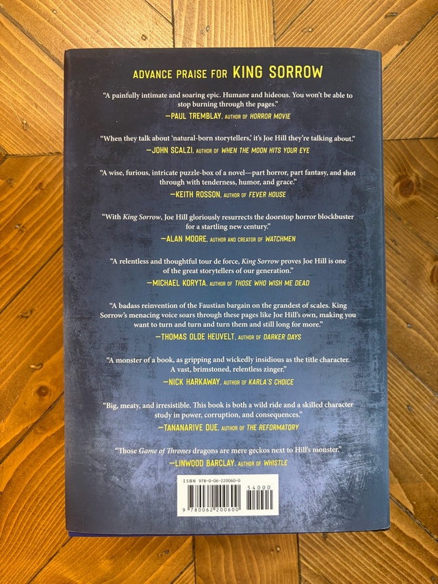 Book - "King Sorrow" by Joe Hill | New | Hardcover - photo 2
