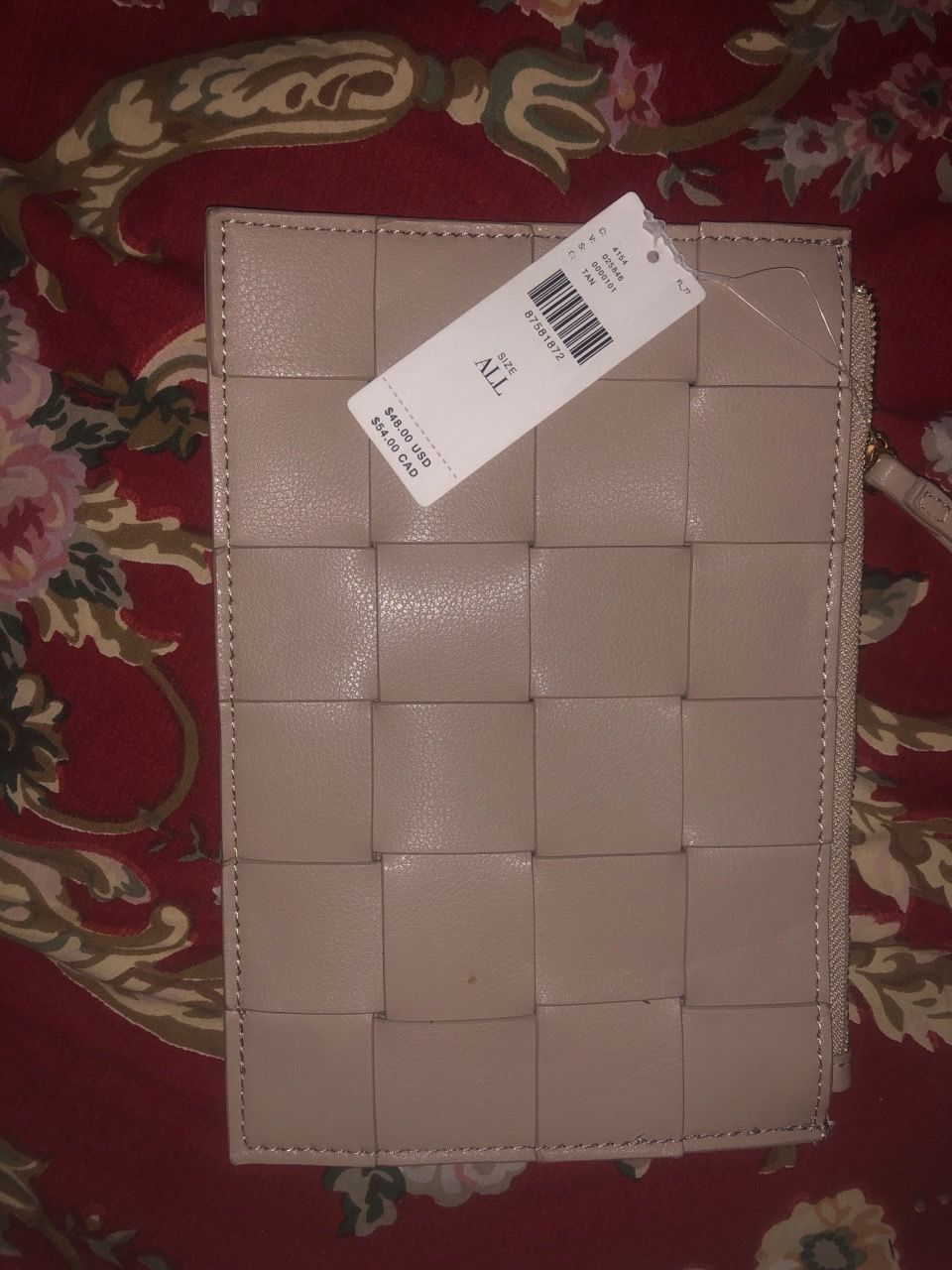Blush Pink Woven Clutch Wristlet - photo 5