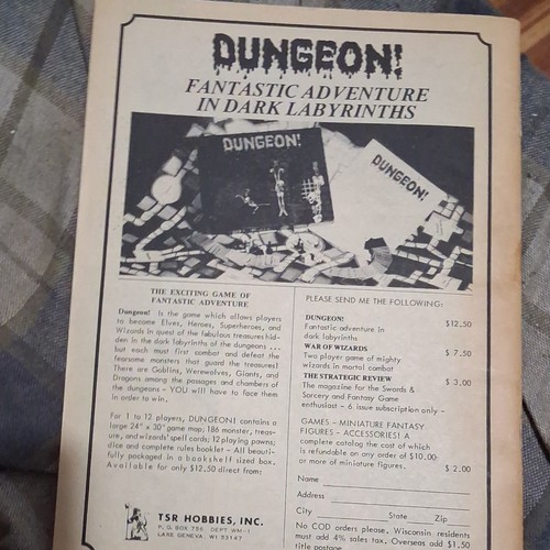 TSR Hobbies, Inc. Dungeon! 1975 Print Ad - photo 2