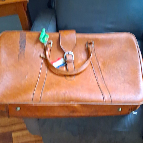 American Tourister Brown Leather Suitcase 23"-25"