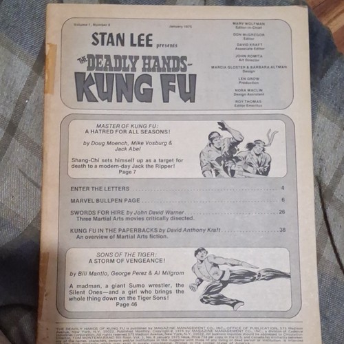 The Deadly Hands of Kung Fu Vol 1 #8 (January 1975) Stan Lee Pre - photo 3