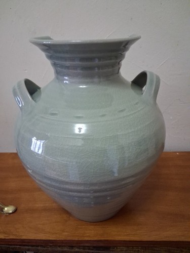Simon Pearce Belmont Vase celadon crackle glaze - photo 4