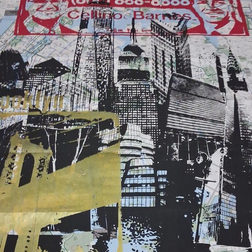 Celino Barnes "Injured?" Signed NYC Map Cityscape Print - photo 5