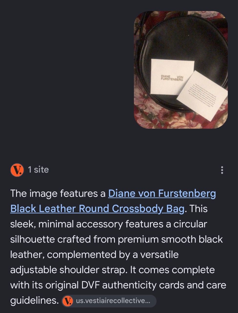Diane Von Furstenberg DVF Black Leather Accessory - photo 3