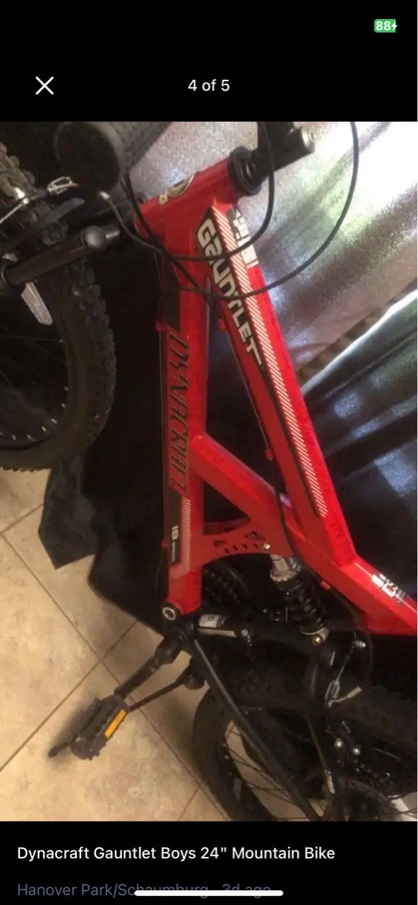 Dynacraft Gauntlet Boys 24" Mountain Bike – Red - photo 3