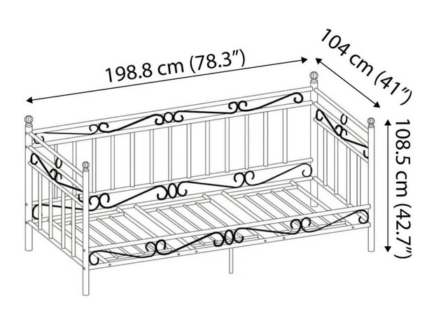 Black Day Bed Frame Only - photo 2