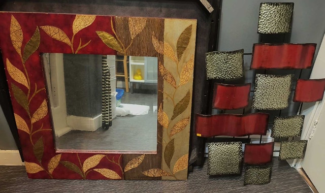 Heavy Mirror & Metal Wall Decor