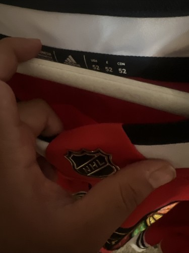 New 50 Adidas Chicago Blackhawks NHL Red Home Authentic Jersey - photo 4