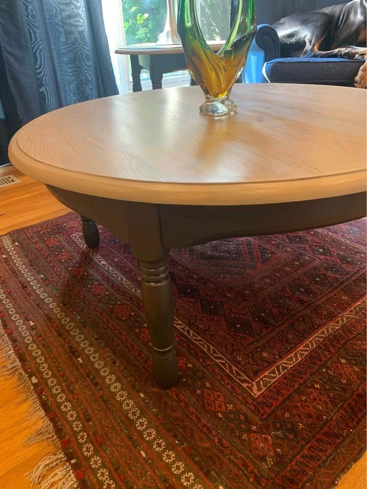 Solid Oak Coffee Table and Side Table - photo 2