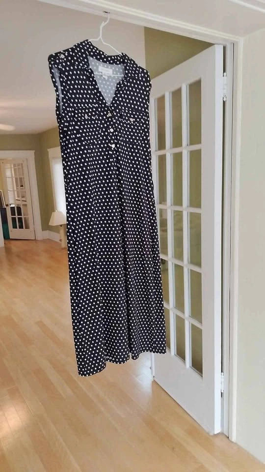Polka dots Black and White Dress Size Large - photo 2