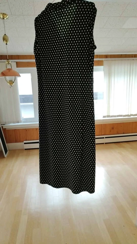 Polka dots Black and White Dress Size Large - photo 3
