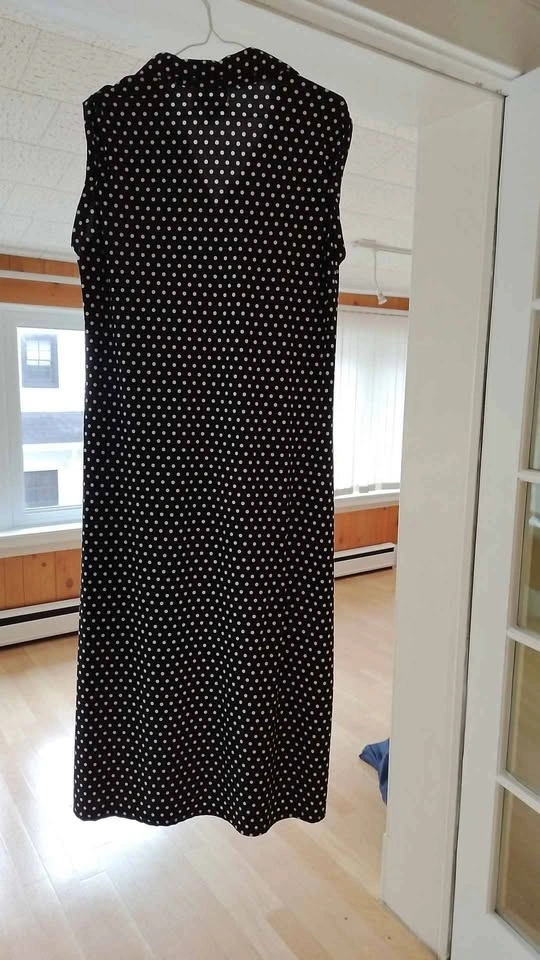 Polka dots Black and White Dress Size Large - photo 4