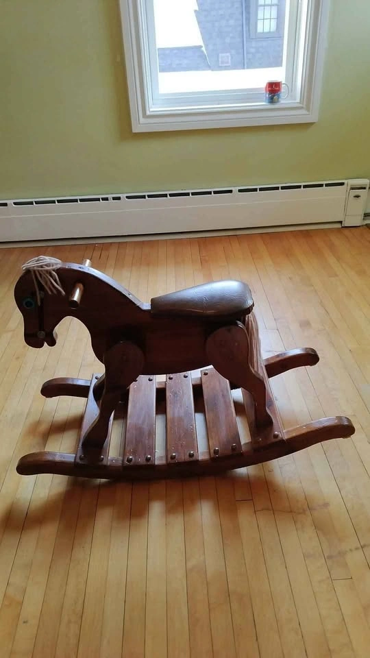 Classic Handcrafted Oak Rocking Horse - photo 3