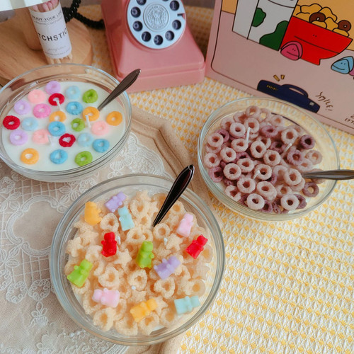 Cereal Bowl Aromatherapy Candle Simulation Food Decoration